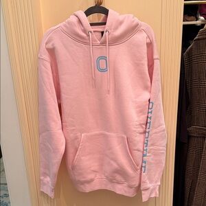 Overtime Classic Logo Hoodie - Soft Pink / Blue - Men’s Size Medium - NWOT
